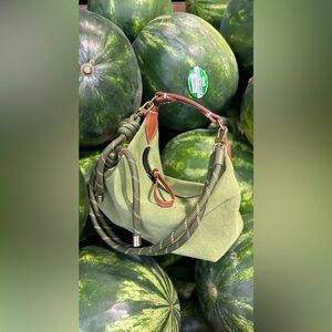 Parker Thatch Avocado suede small Maurice Hobo- NWT